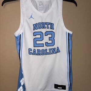 Jordan White and Blue North Carolina Jersey